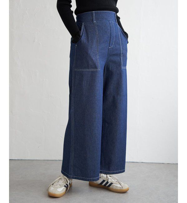VENCE share style「6.5OZデニムベイカーパンツ」|デニム|ネイビーブルー