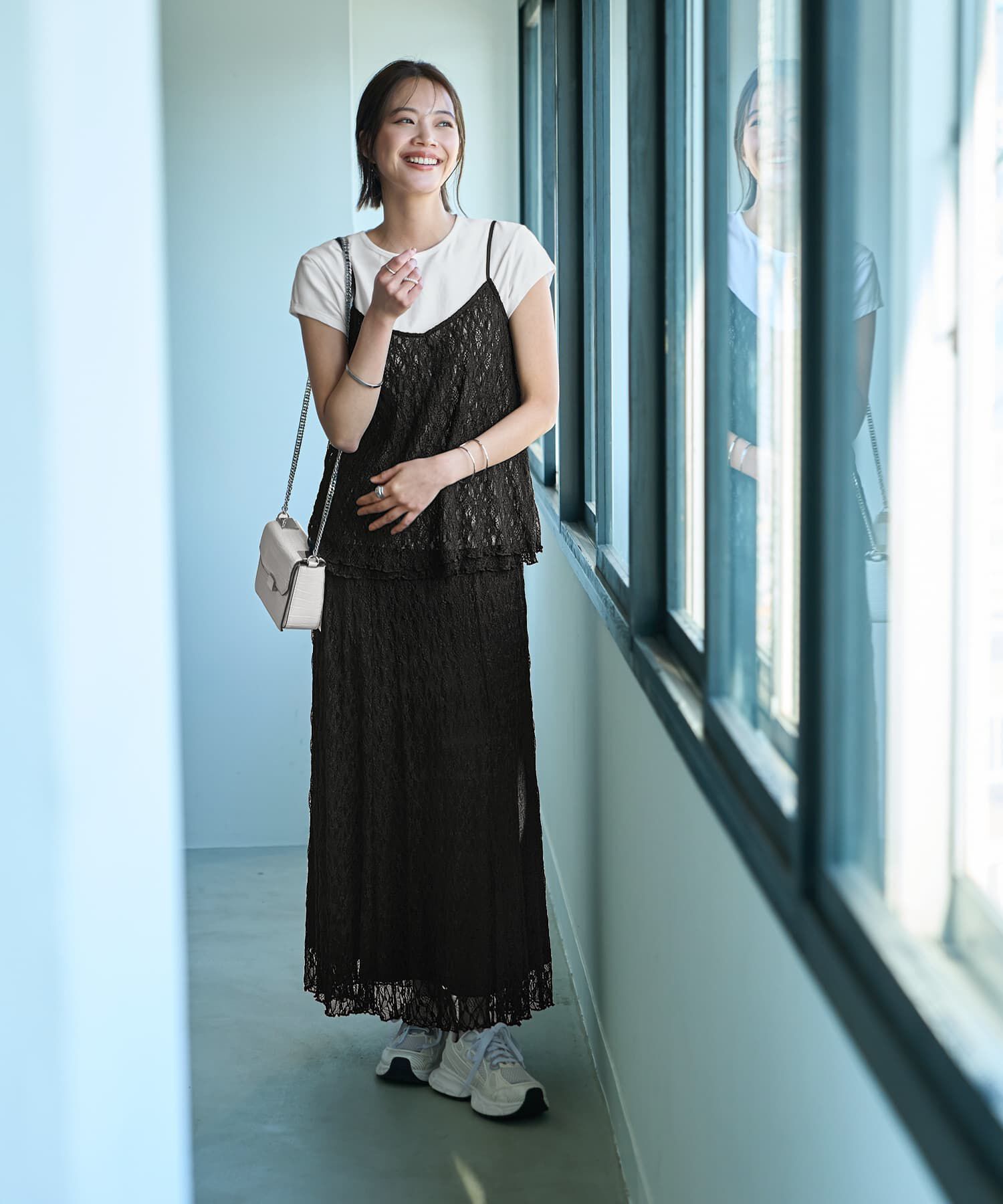 STYLE DELI「センシティブレースキャミソール」|キャミソール|ブラック