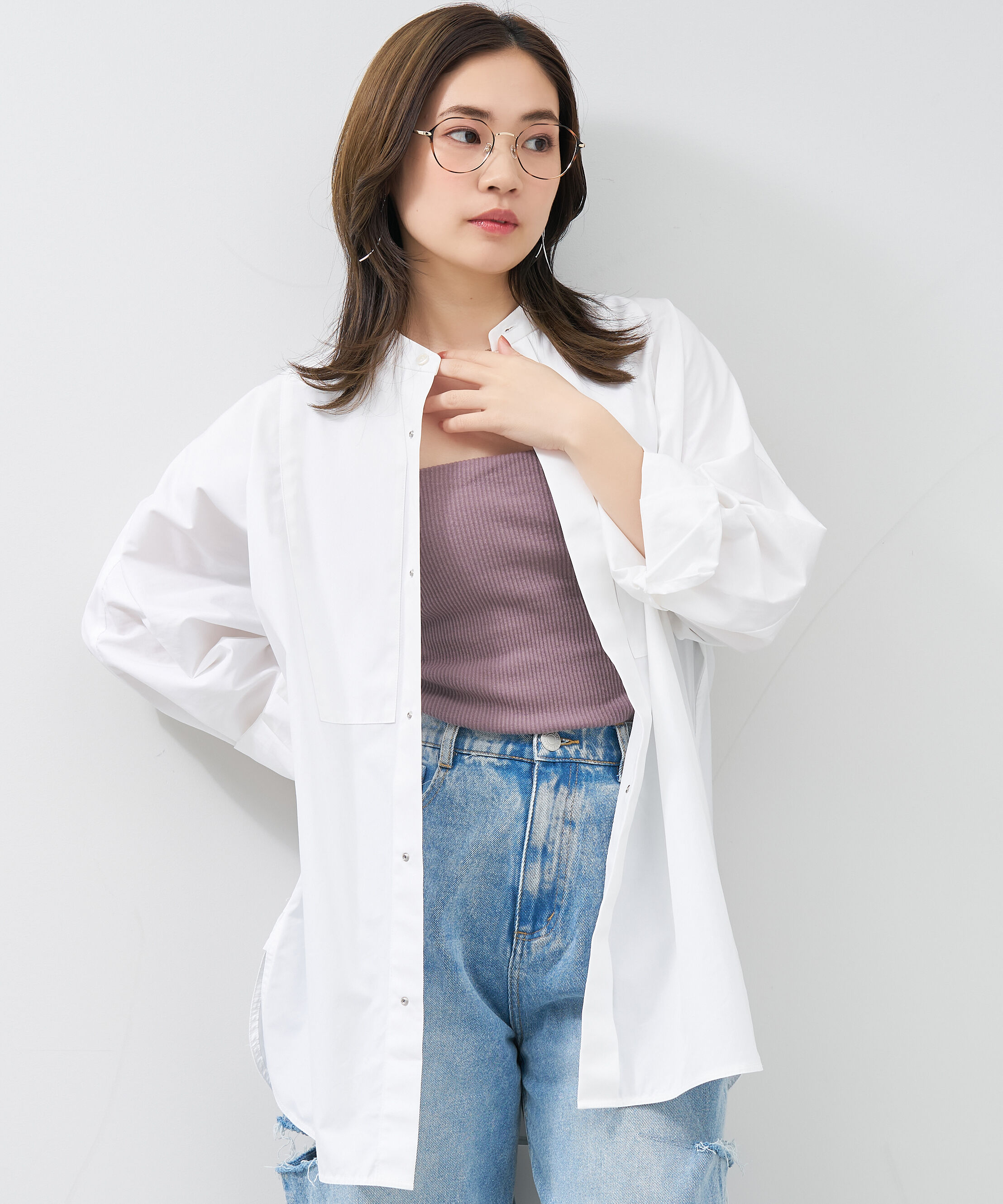  「ウェリントン クラウンパント 華奢なラインで大人可愛いメガネ 大きめサイズ 小顔 メタル レンズ交換券付き」|メガネ|ブラウン