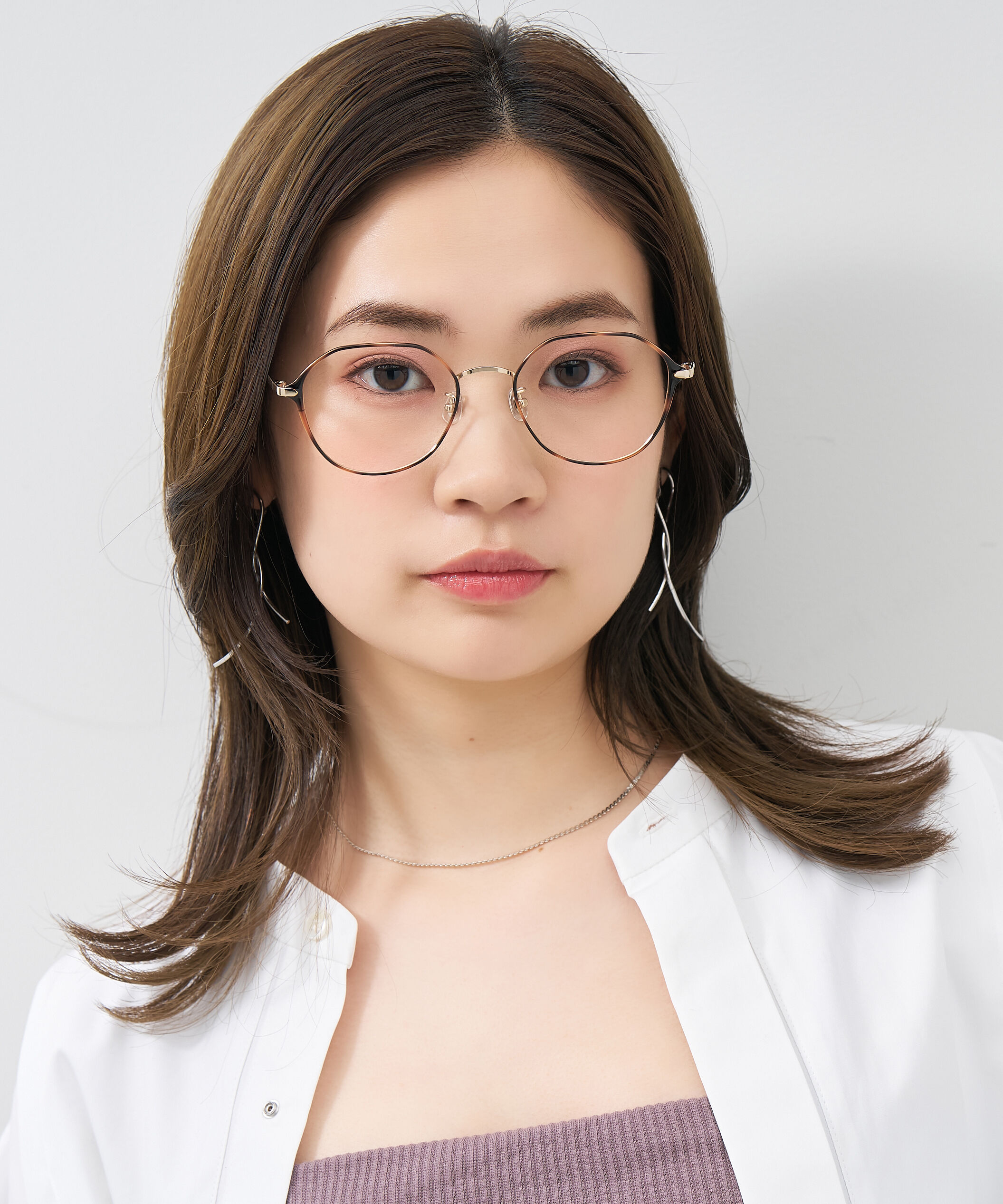  「ウェリントン クラウンパント 華奢なラインで大人可愛いメガネ 大きめサイズ 小顔 メタル レンズ交換券付き」|メガネ|