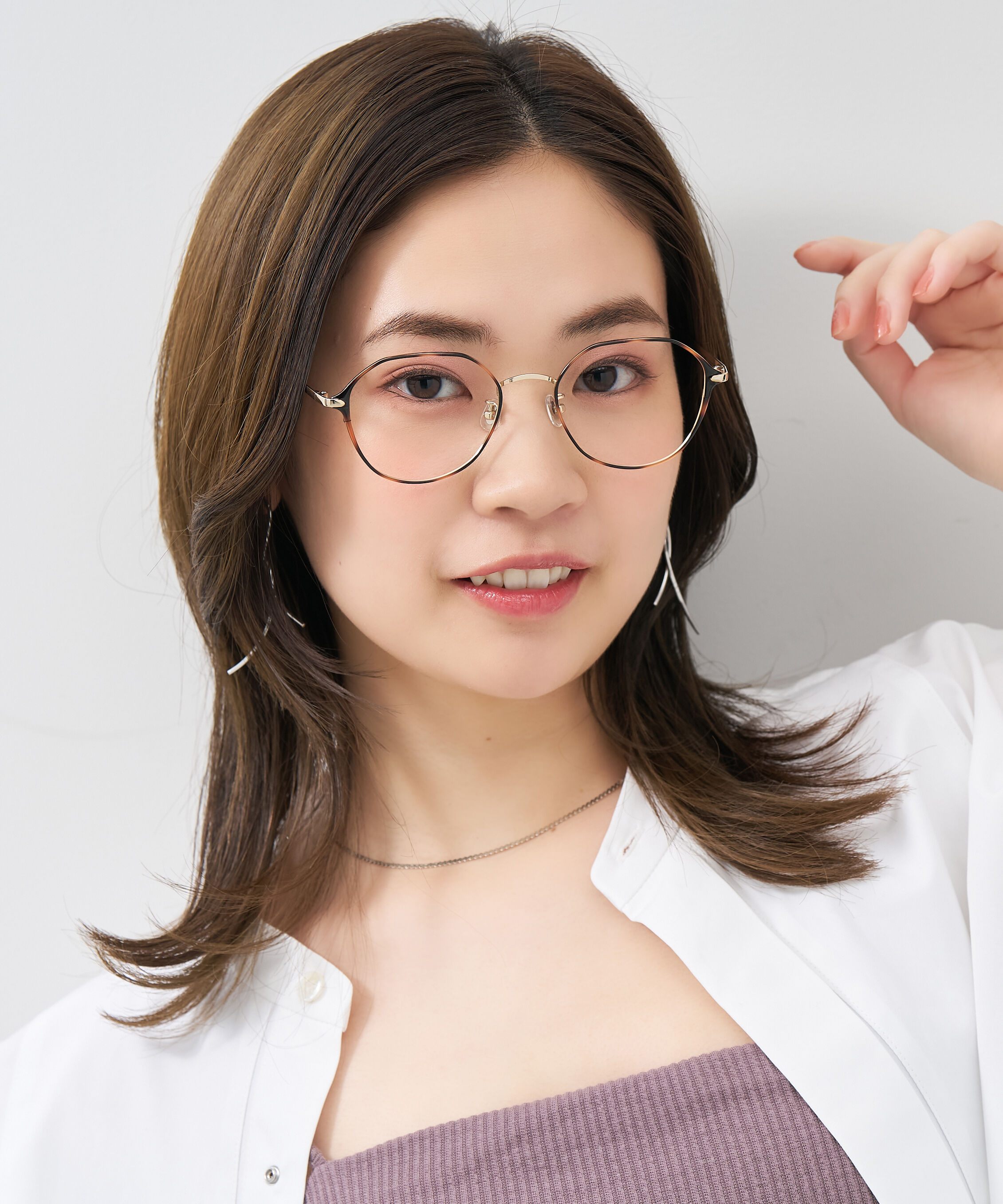  「ウェリントン クラウンパント 華奢なラインで大人可愛いメガネ 大きめサイズ 小顔 メタル レンズ交換券付き」|メガネ|