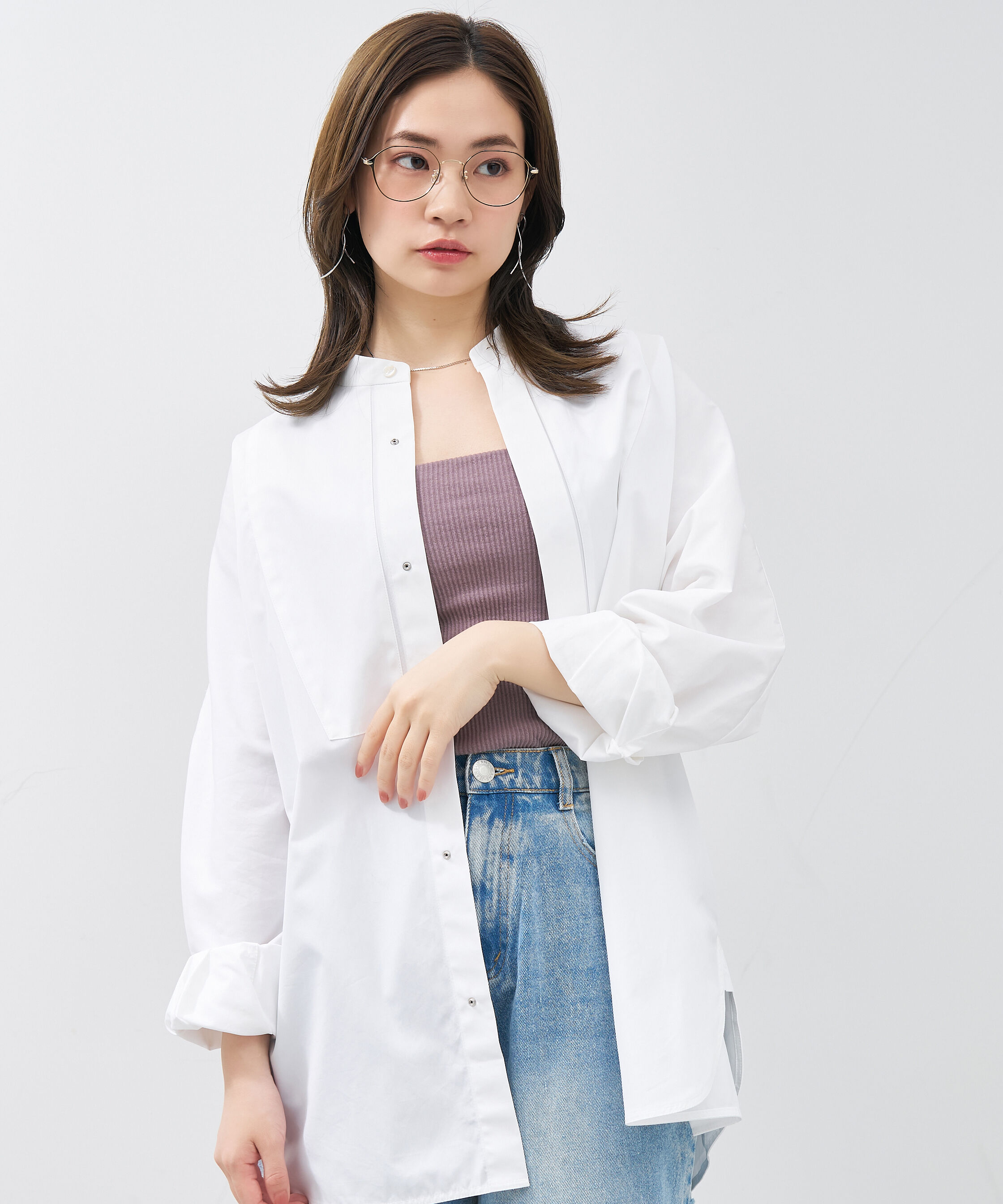  「ウェリントン クラウンパント 華奢なラインで大人可愛いメガネ 大きめサイズ 小顔 メタル レンズ交換券付き」|メガネ|