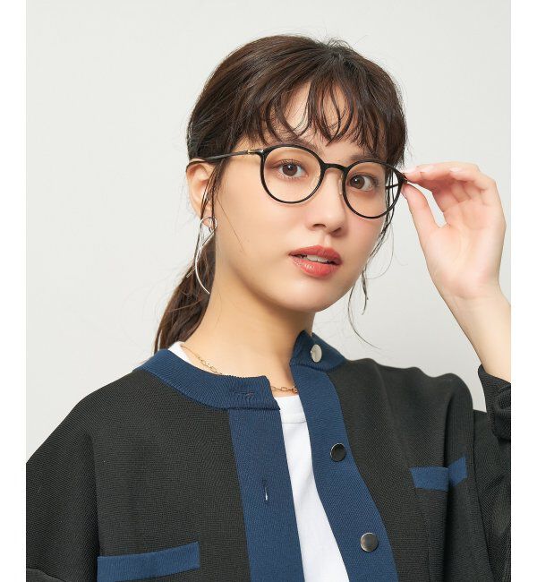  「ボストン型 メガネ 軽量 大人可愛い おうちメガネ 伊達メガネ レンズ交換券付」|メガネ|