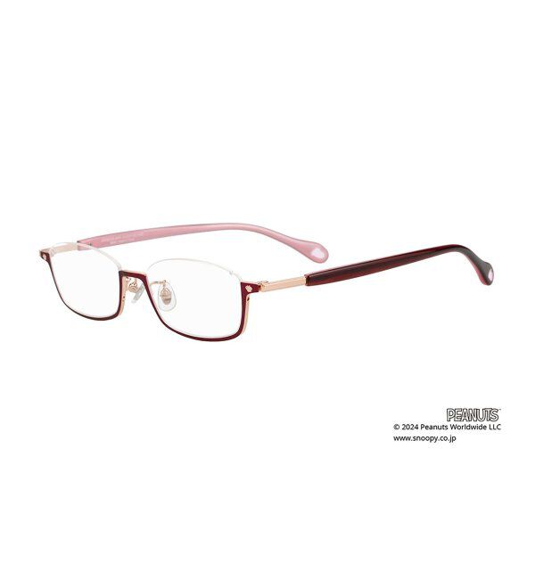  「スクエア型 メガネ |  Zoff PEANUTS COLLECTION 4 (リテラリーエース モデル) スヌーピー  レンズ交換券付」|メガネ|