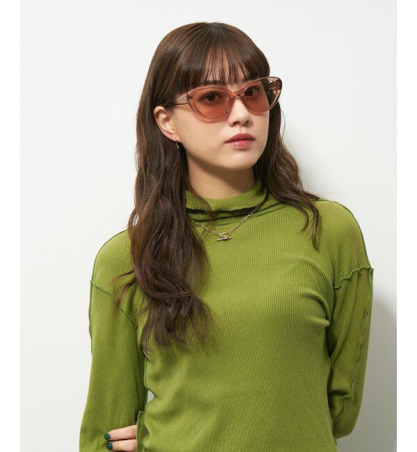  「Zoff｜サングラス｜フォックス型 キャッツアイ｜紫外線対策 UVカット」|サングラス|