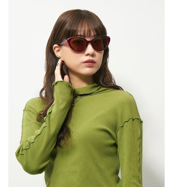  「Zoff｜サングラス｜フォックス型 キャッツアイ｜紫外線対策 UVカット」|サングラス|