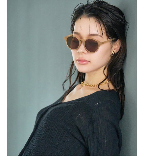  「ボストン型 サングラス | カラーレンズ 軽量 トレンド 紫外線対策 UVカット ユニセックス」|サングラス|ブラウン