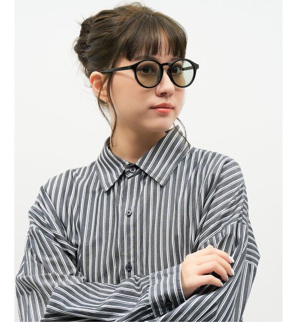  「ボストン型 サングラス | カラーレンズ 軽量 トレンド 紫外線対策 UVカット ユニセックス」|サングラス|黒