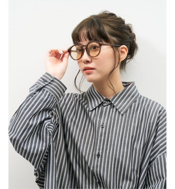  「ボストン型 サングラス | カラーレンズ 軽量 トレンド 紫外線対策 UVカット ユニセックス」|サングラス|薄ブラウン2