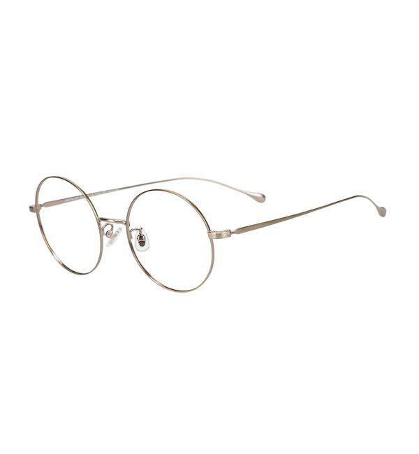  「ラウンド型 メガネ | 丸型メガネ チタン 軽量 メタルフレーム レディース 大人可愛い レンズ交換券付」|メガネ|