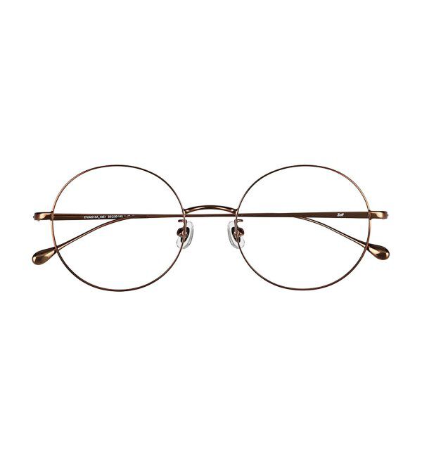  「ラウンド型 メガネ | 丸型メガネ チタン 軽量 メタルフレーム レディース 大人可愛い レンズ交換券付」|メガネ|