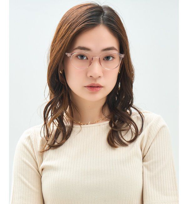  「[ミニーマウス モデル] 型 メガネ ディズニー 軽量 可愛い Disney Collection レンズ交換券付」|メガネ|ライトピンク