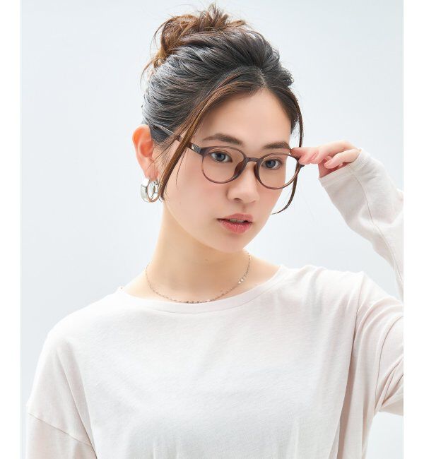  「[ミニーマウス モデル] 型 メガネ ディズニー 軽量 可愛い Disney Collection レンズ交換券付」|メガネ|ブラウン1