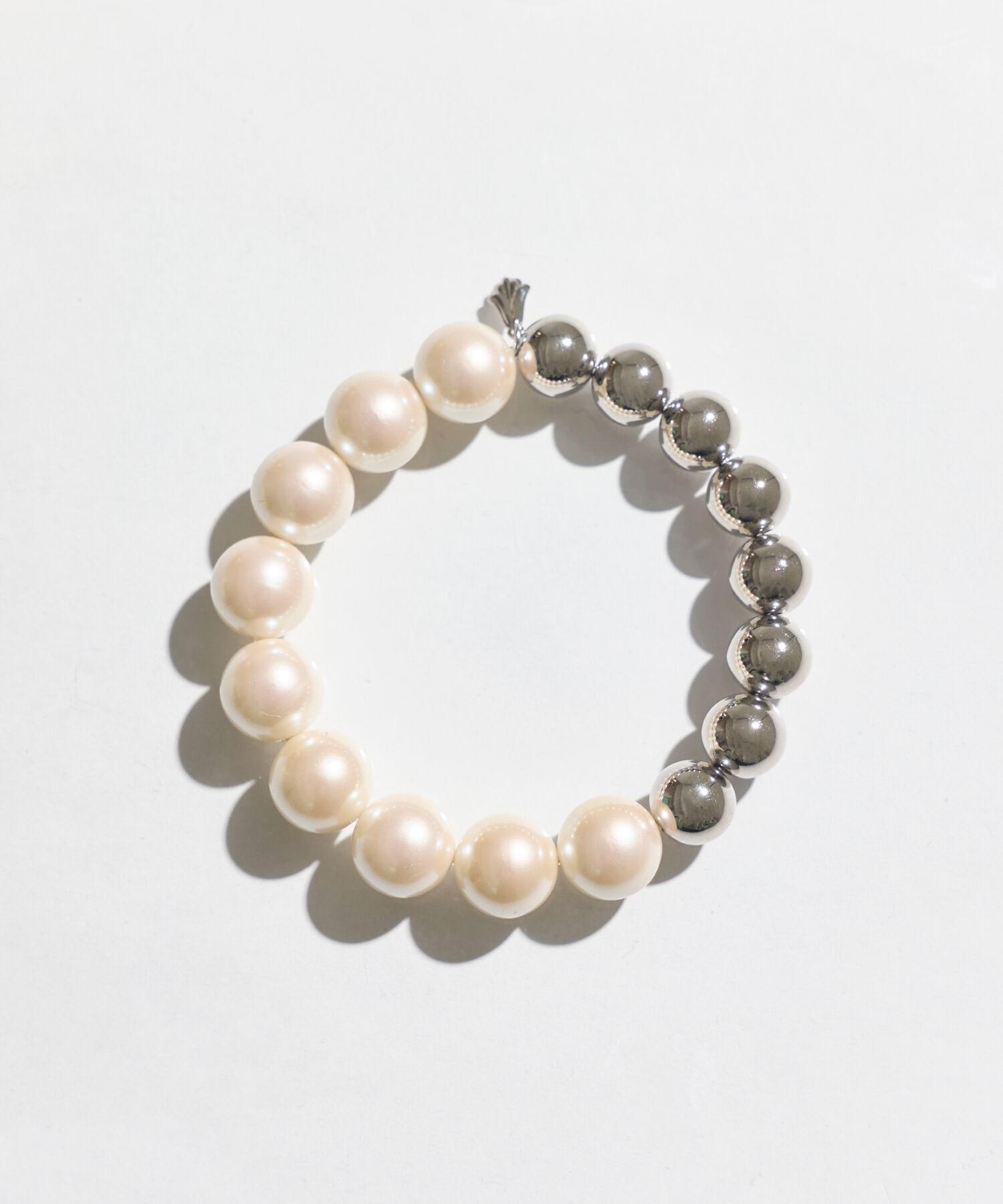 Phoebe「メタルボールゴムブレスレット　シルバー」|ブレスレット・バングル|