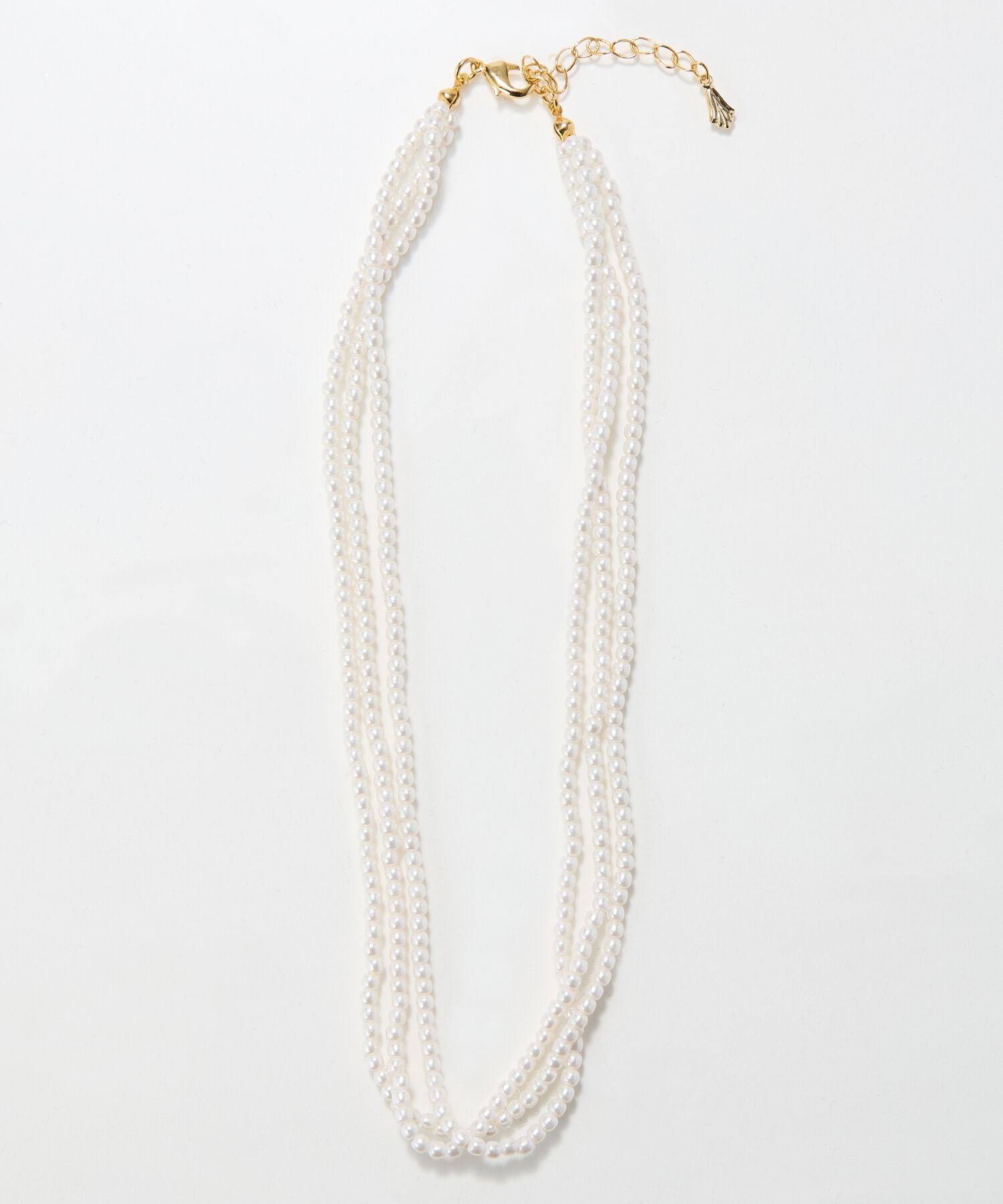 Phoebe「3連ビーズパールネックレス」|ネックレス|