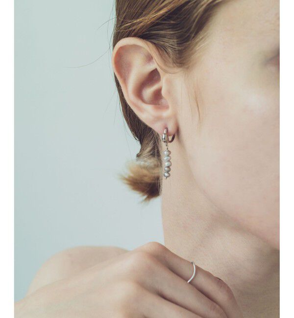 ete「パール ストレートライン イヤリング」|イヤリング|