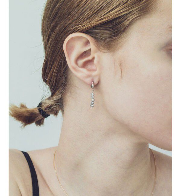 ete「パール ストレートライン イヤリング」|イヤリング|