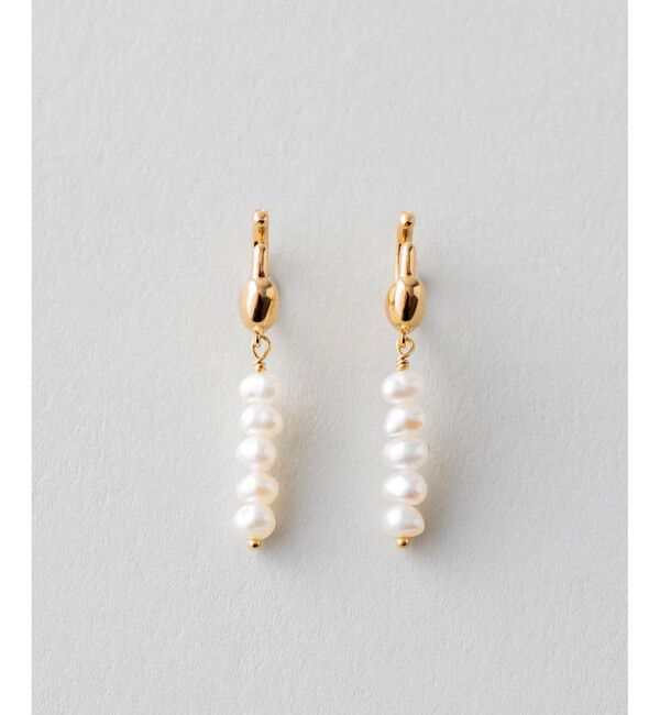 ete「パール ストレートライン イヤリング」|イヤリング|イエローゴールド