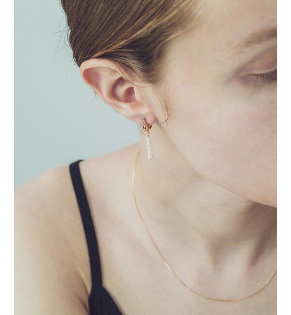 ete「パール ストレートライン イヤリング」|イヤリング|