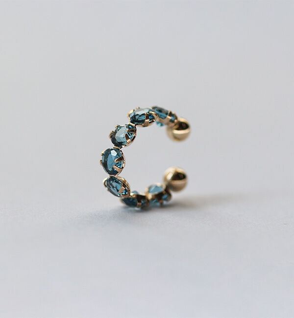  「ロンドンブルートパーズ イヤーカフ | K10YG 【片耳用】」|イヤーカフ|