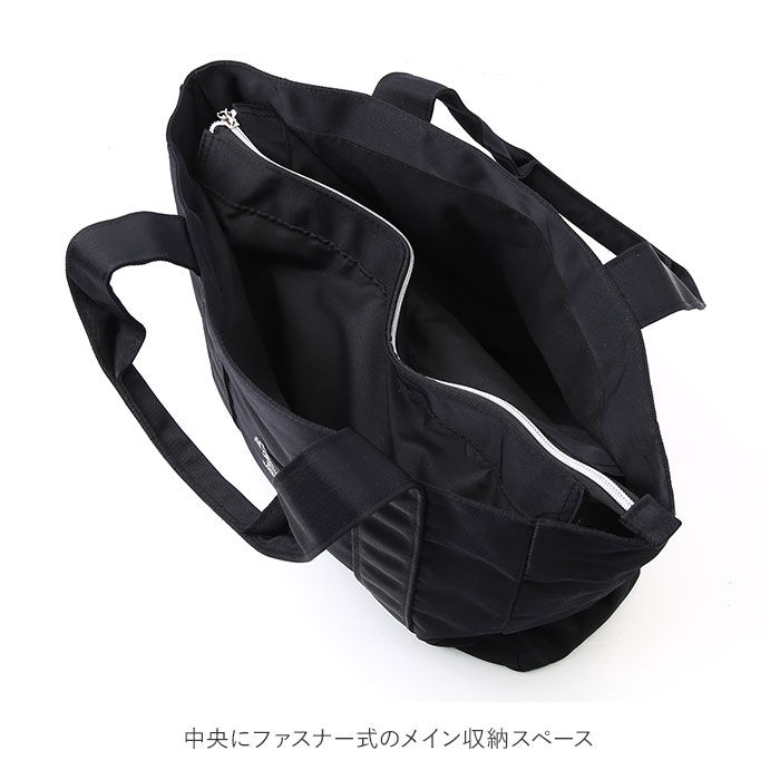 BACKYARD FAMILY「トートバッグ 布 通販 レディース メンズ ファスナー 仕切りあり a4 無地 多機能 仕切り付き」|トートバッグ|