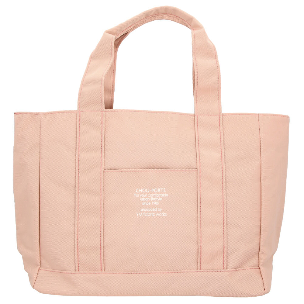 BACKYARD FAMILY「トートバッグ 布 通販 レディース メンズ ファスナー 仕切りあり a4 無地 多機能 仕切り付き」|トートバッグ|ピンク1