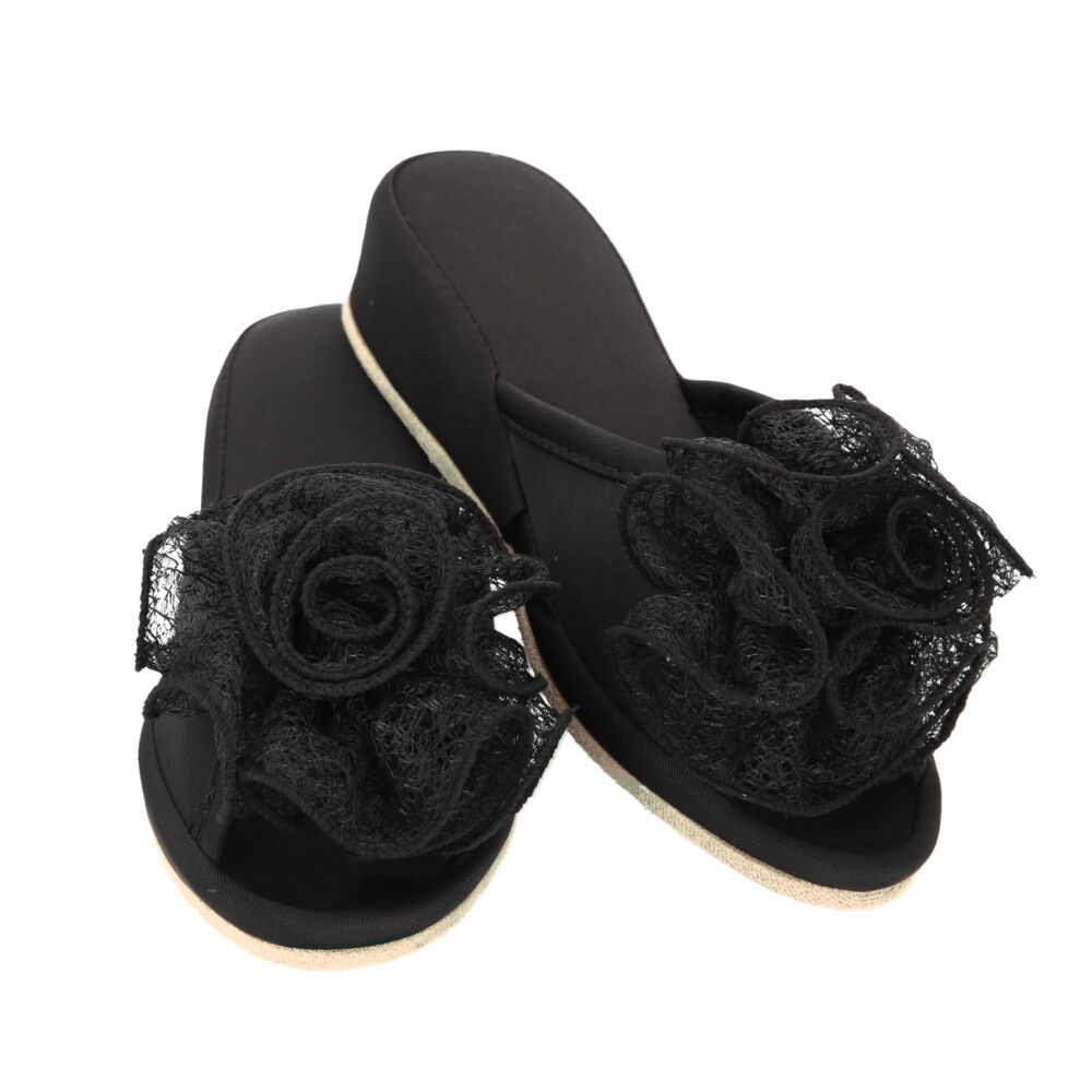 BACKYARD FAMILY「スリッパ ヒール 通販 ヒールスリッパ フォーマル 学校 授業参観 受験 約 5cm 4cm」|ルームシューズ|ブラック2