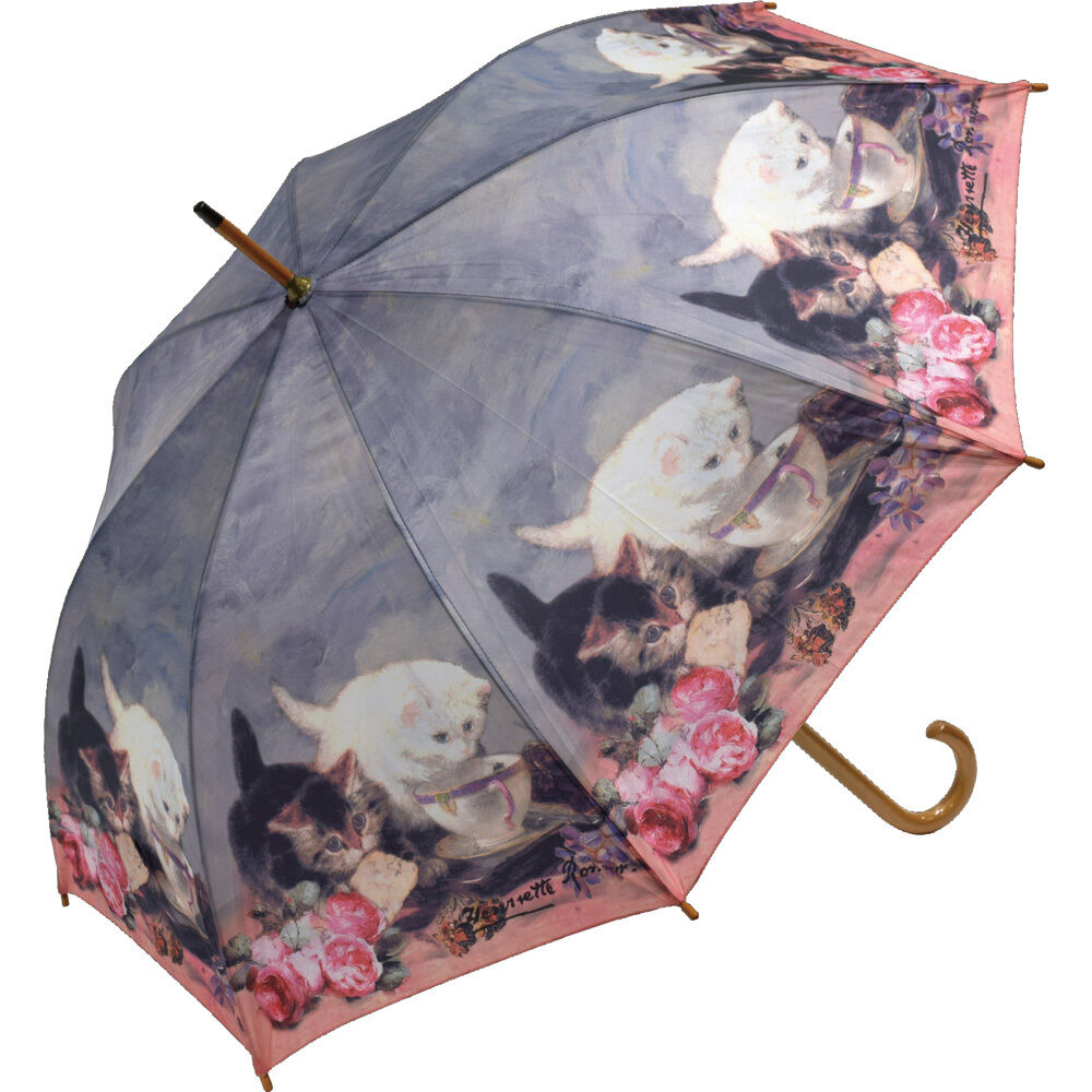 BACKYARD FAMILY「ジャンプ傘 レディース 通販 雨傘 長傘 58.5cm 約60cm ワンタッチ傘 レディース傘 傘」|傘|グレー1