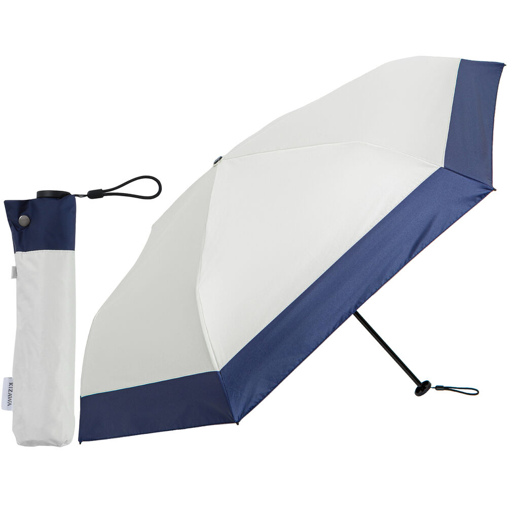 BACKYARD FAMILY「KIZAWA 日傘 UVカット 100 通販 超軽量カーボン傘 折りたたみ日傘 折り畳み日傘」|傘|ブルー1