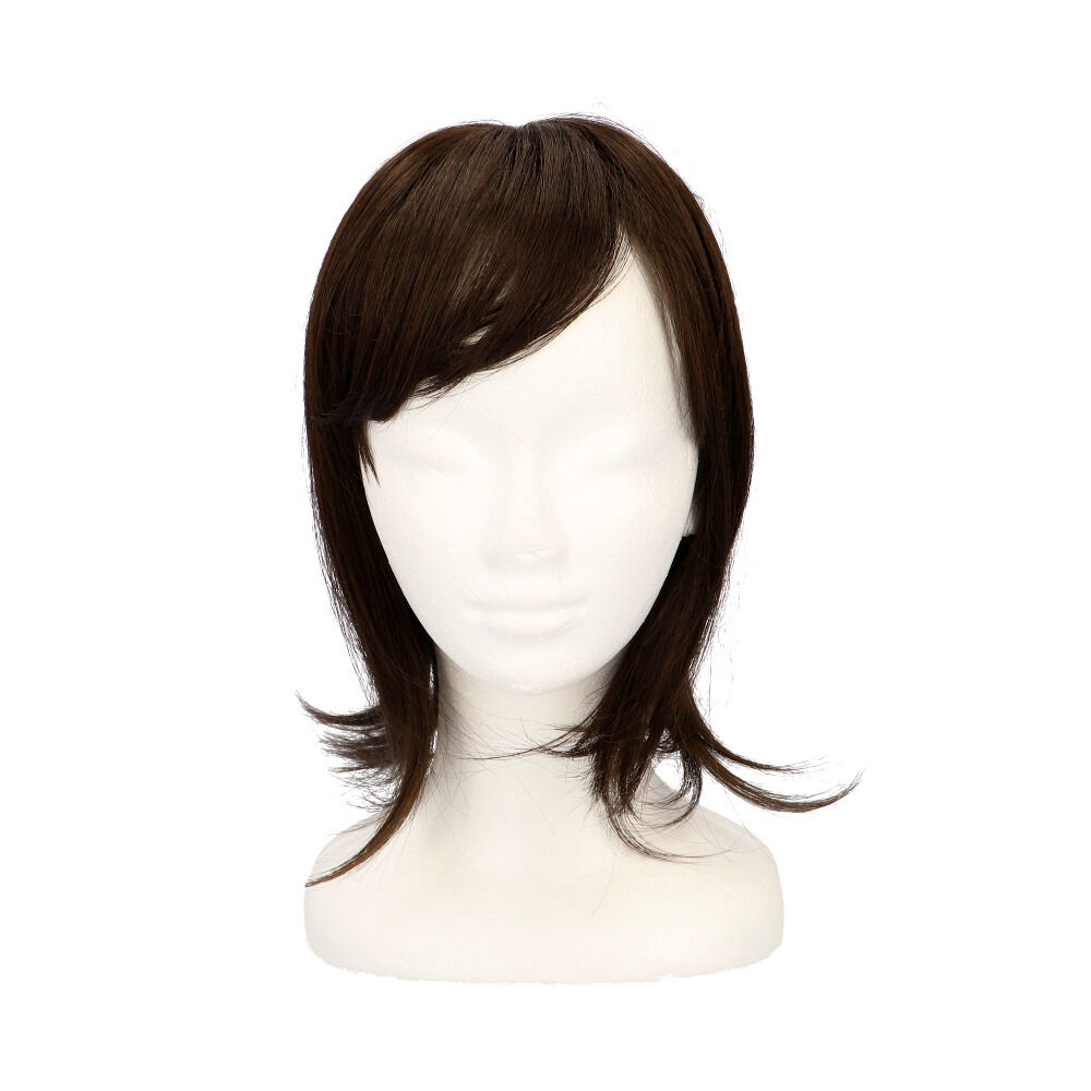 BACKYARD FAMILY「プリシラ ウィッグ 部分ウィッグ 通販 ヘアピース 自然 ハーフウィッグ ミディアム ストレート」|ヘアスタイリング|ブラウン1