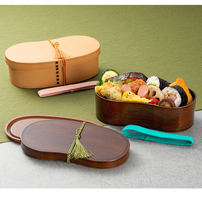 BACKYARD FAMILY「曲げわっぱ 弁当箱 日本製 レンジ対応 通販 そら豆型 わっぱ風 1段 抗菌 弁当箱 ランチケース」|食器・キッチングッズ|