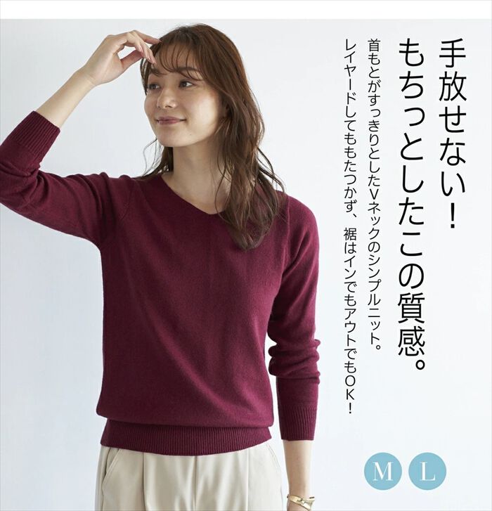BACKYARD FAMILY「ニット 秋 レディース きれいめ 通販 セーター Vネックセーター プルオーバー 静電気 防止 服」|ニット・セーター|