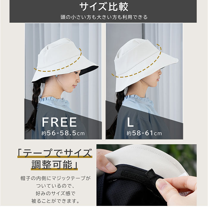 BACKYARD FAMILY「レディース 遮光 帽子 通販 KIZAWA キザワ 遮光帽子 つば広帽子 つば広ハット noa」|ハット|