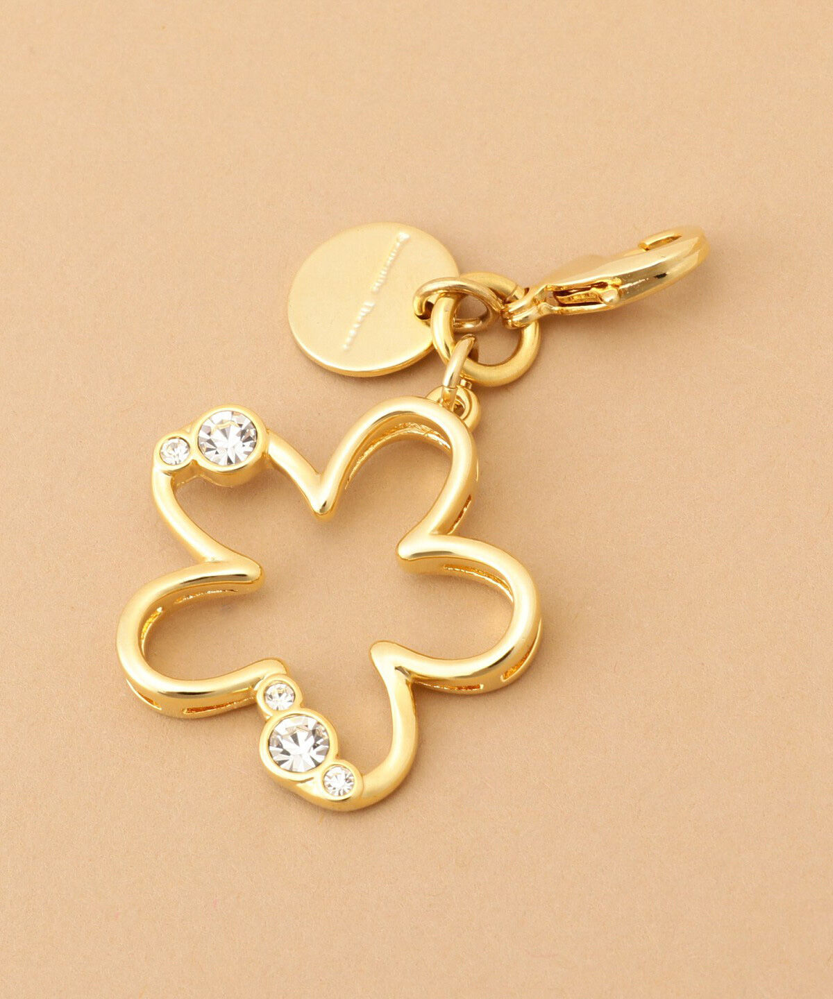 Samantha Thavasa「フラワービジューファスナーチャーム」|チャーム・キーホルダー|ゴールド