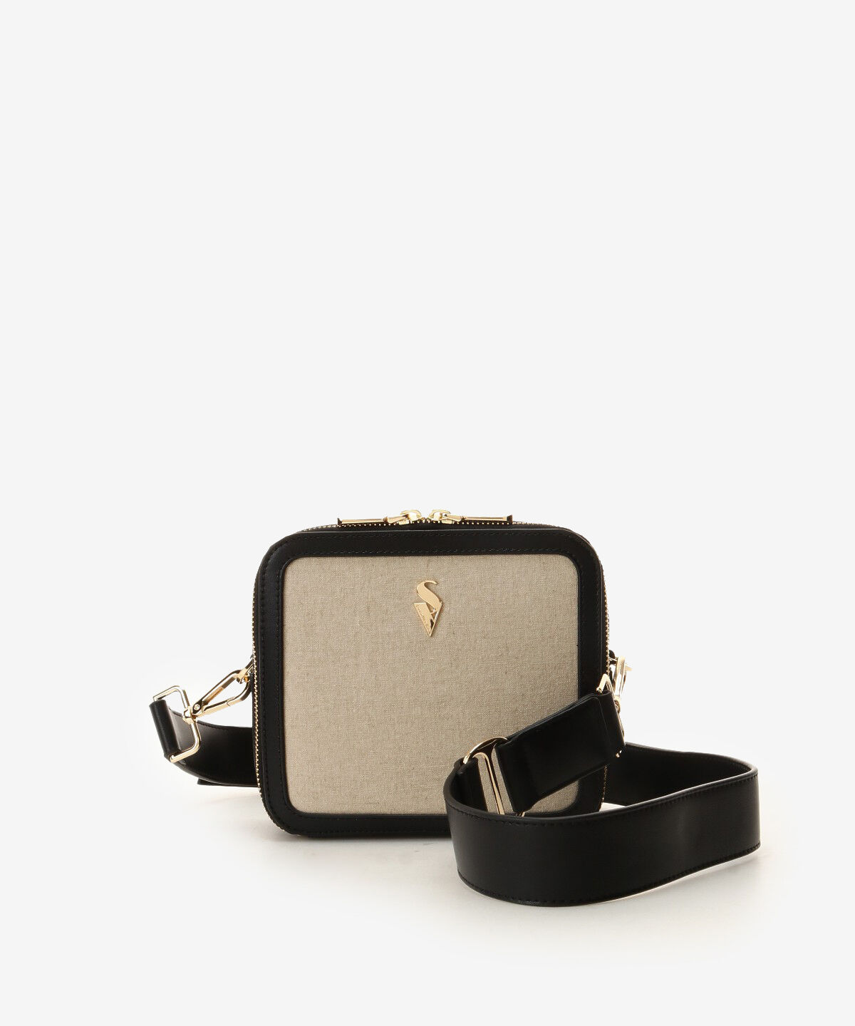 Samantha Vega「★BOX型キャンバスショルダーバッグ」|ショルダー・メッセンジャー|ブラック