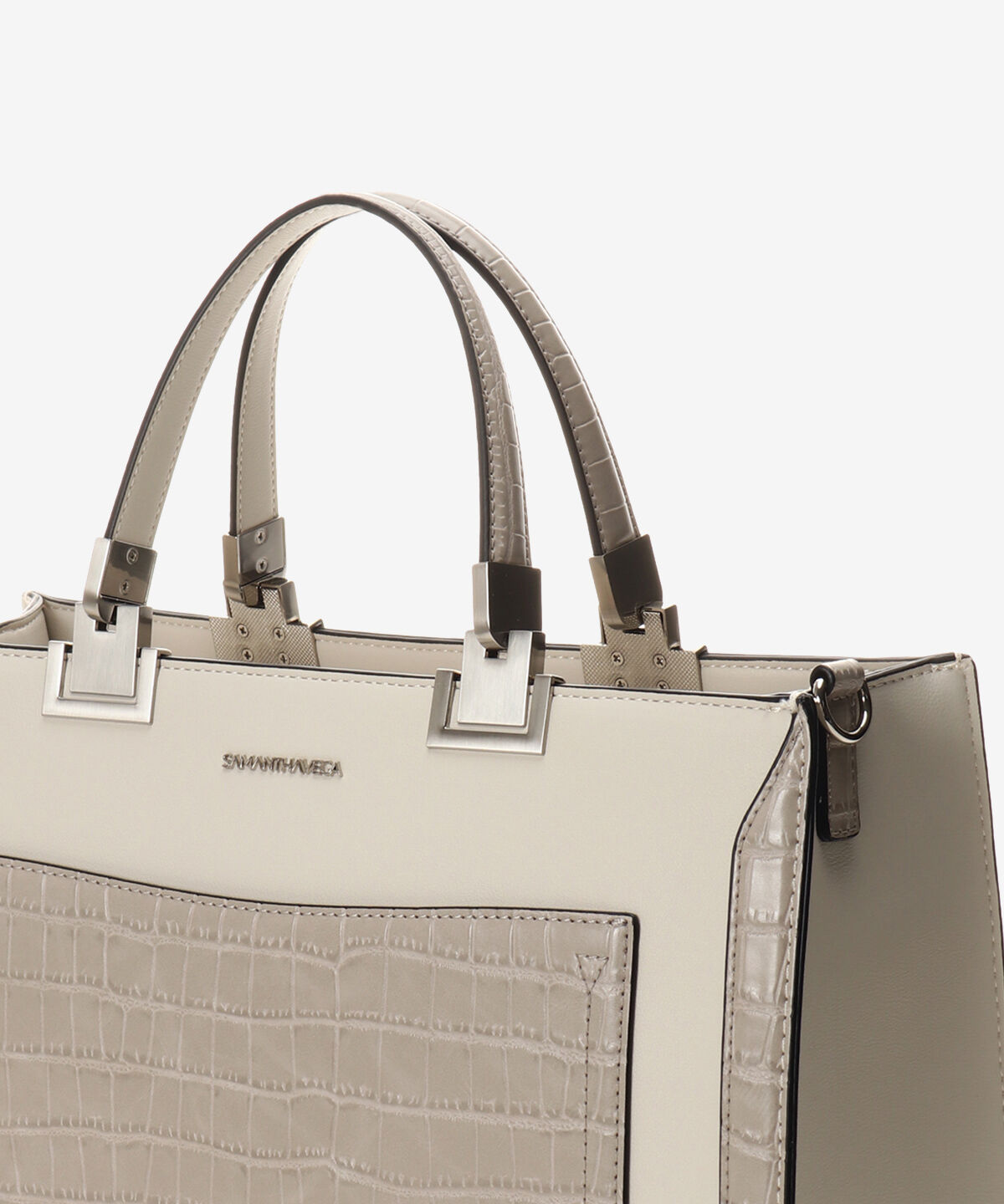 Samantha Vega「クロコ調シンプルBOXトートバッグ (大)」|トートバッグ|