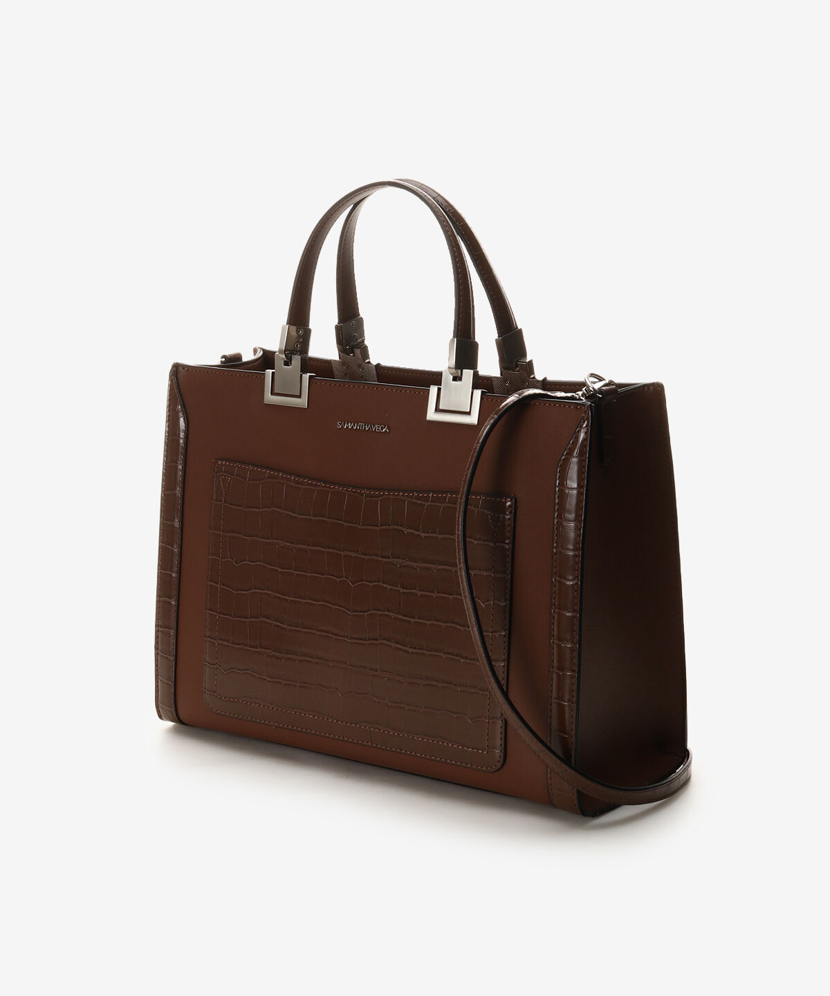 Samantha Vega「クロコ調シンプルBOXトートバッグ (大)」|トートバッグ|