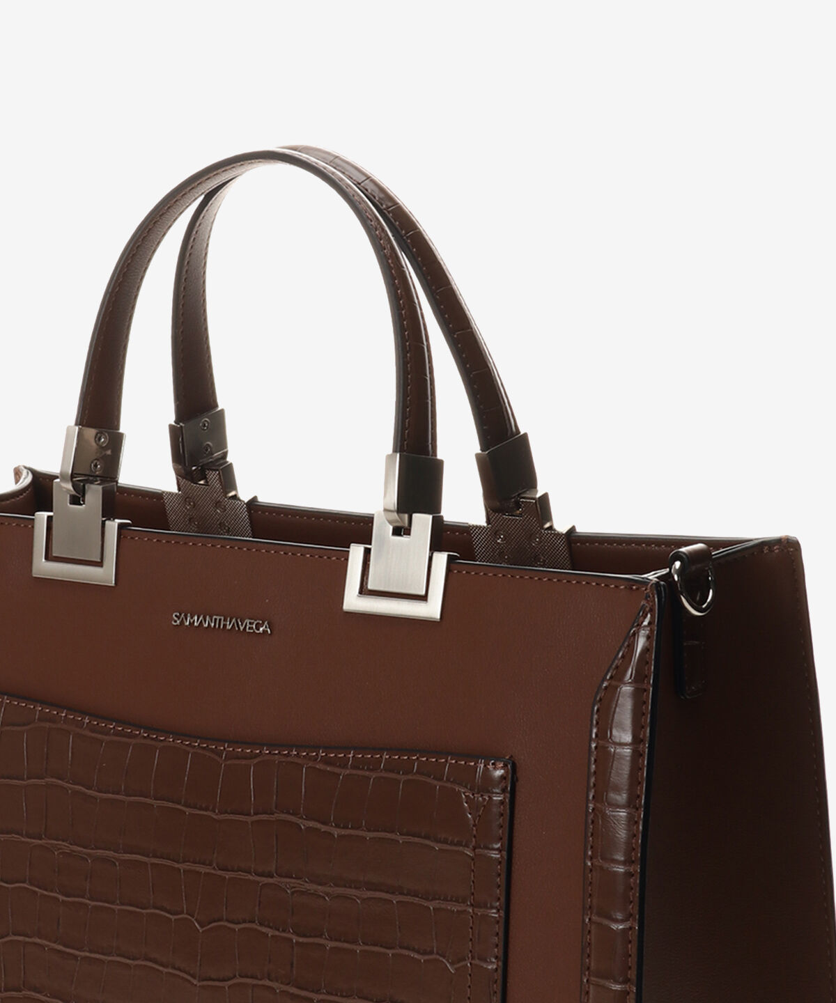 Samantha Vega「クロコ調シンプルBOXトートバッグ (大)」|トートバッグ|