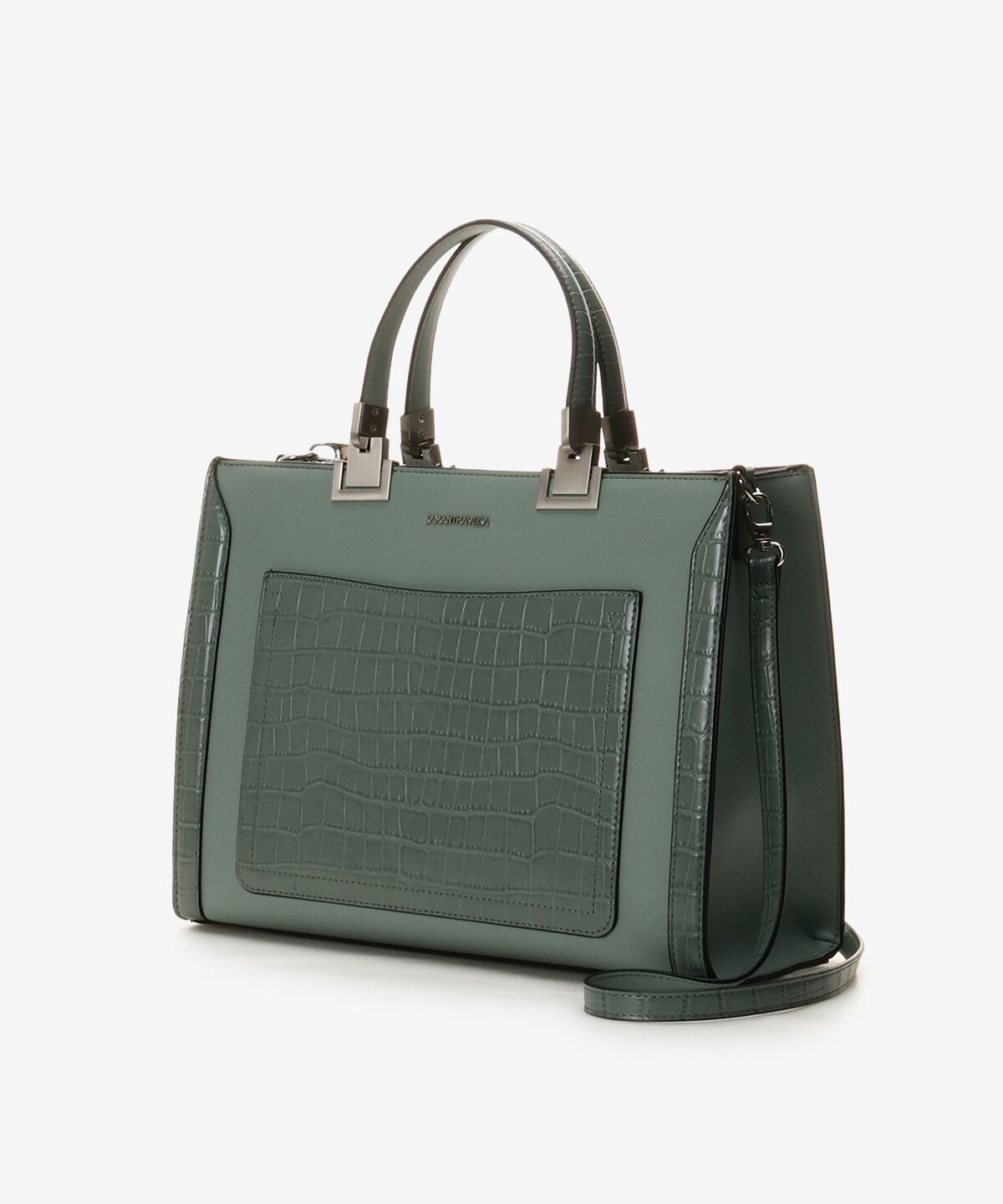 Samantha Vega「クロコ調シンプルBOXトートバッグ (大)」|トートバッグ|