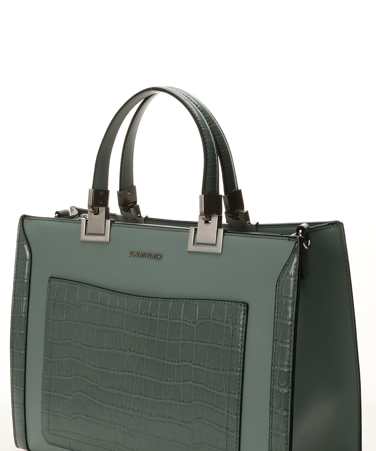 Samantha Vega「クロコ調シンプルBOXトートバッグ (大)」|トートバッグ|