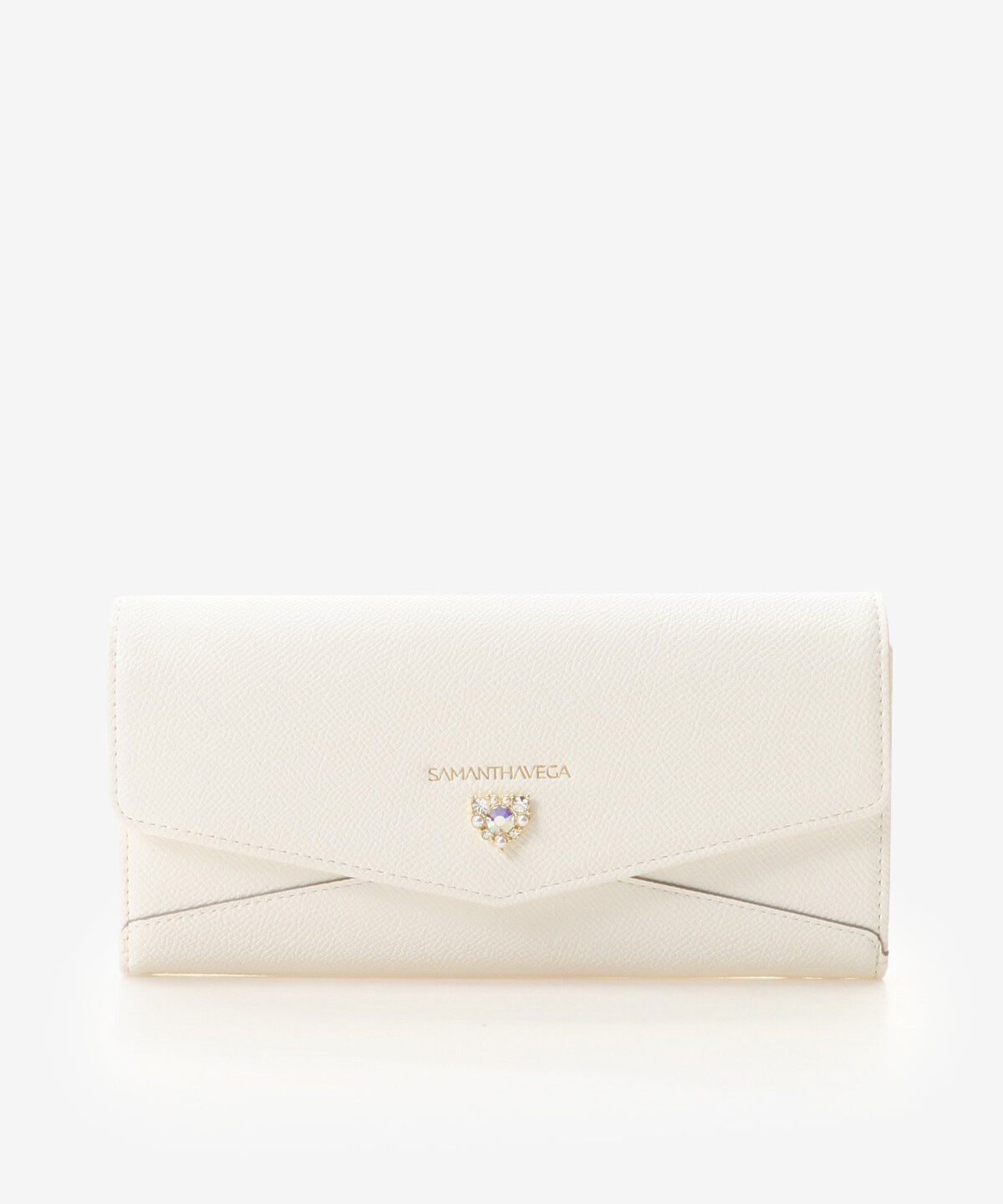 Samantha Vega「ハートビジュー付き長財布」|財布|ホワイト