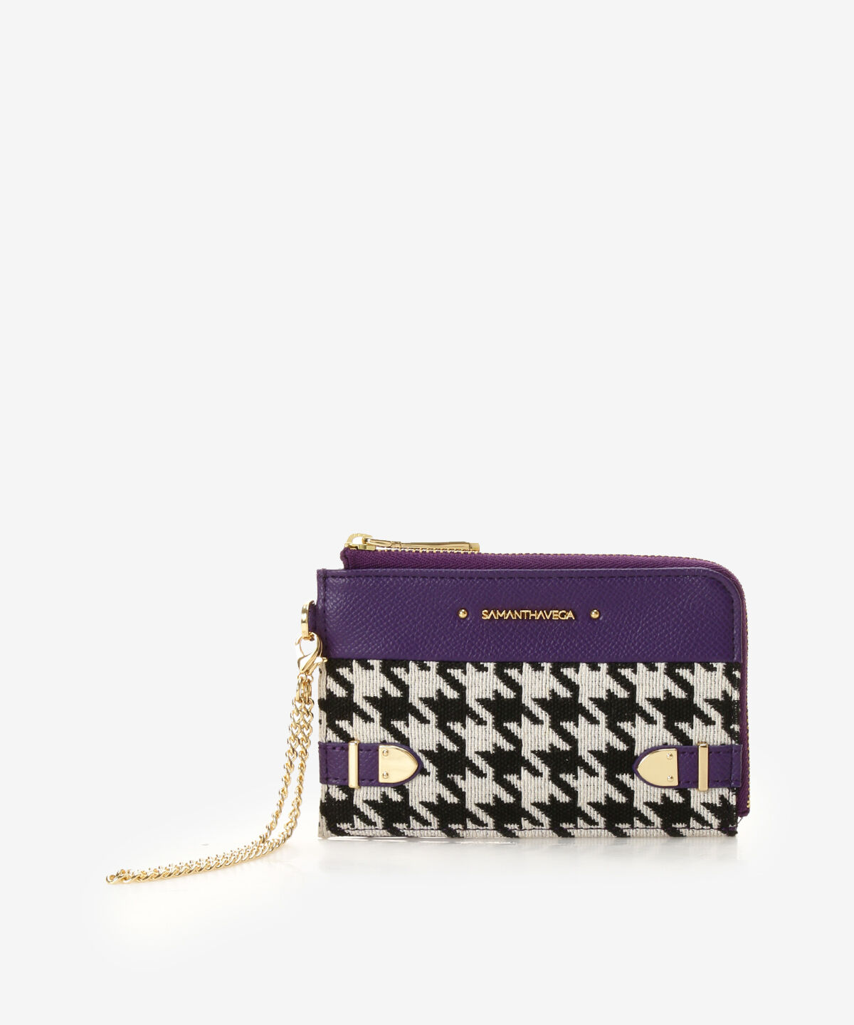 Samantha Vega「千鳥格子ベルト金具マルチケース」|コインケース|ﾚｯﾄﾞﾊﾟｰﾌﾟﾙ