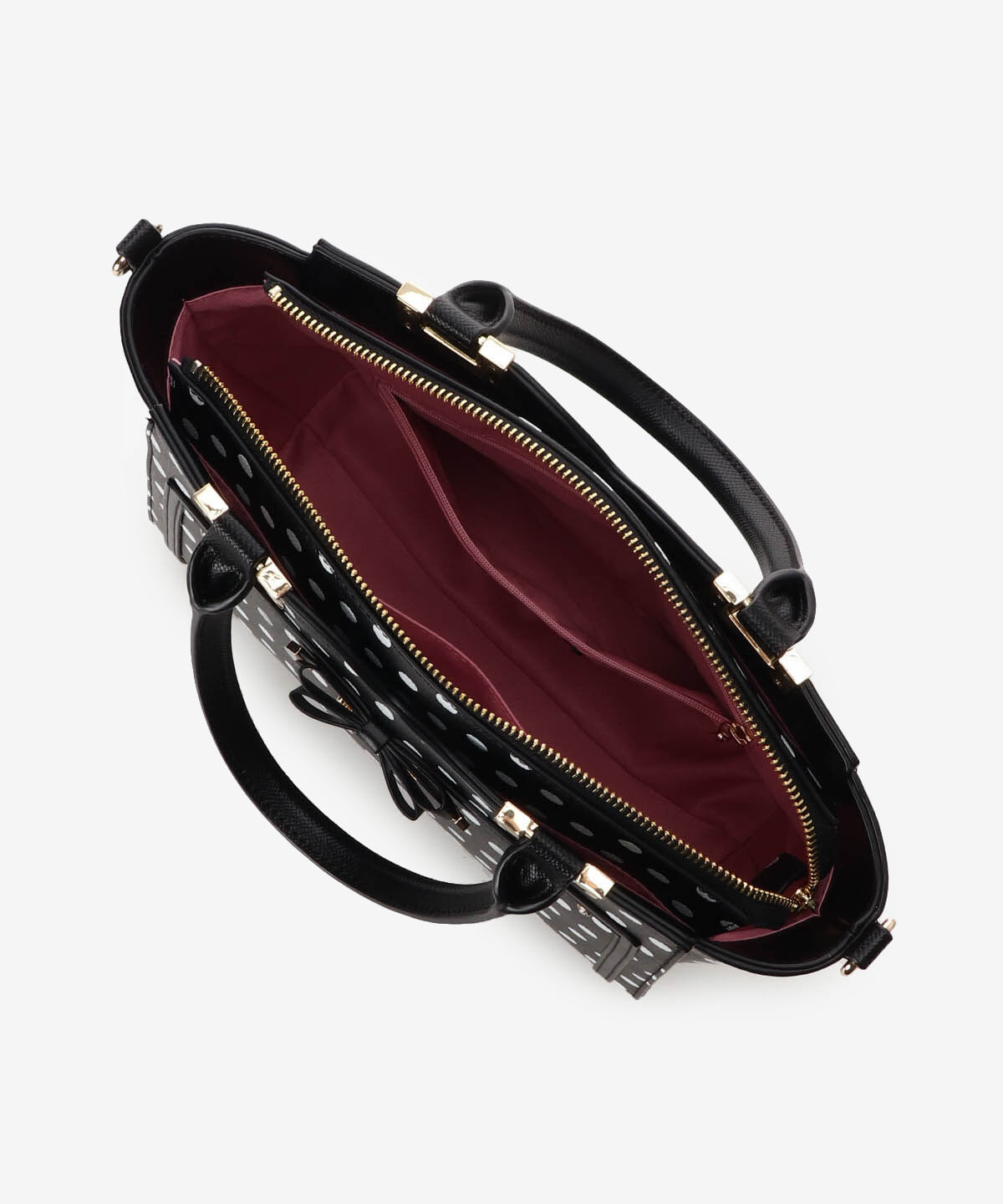 Samantha Vega「ソリッドリボンドットハンドバッグ」|ハンドバッグ|