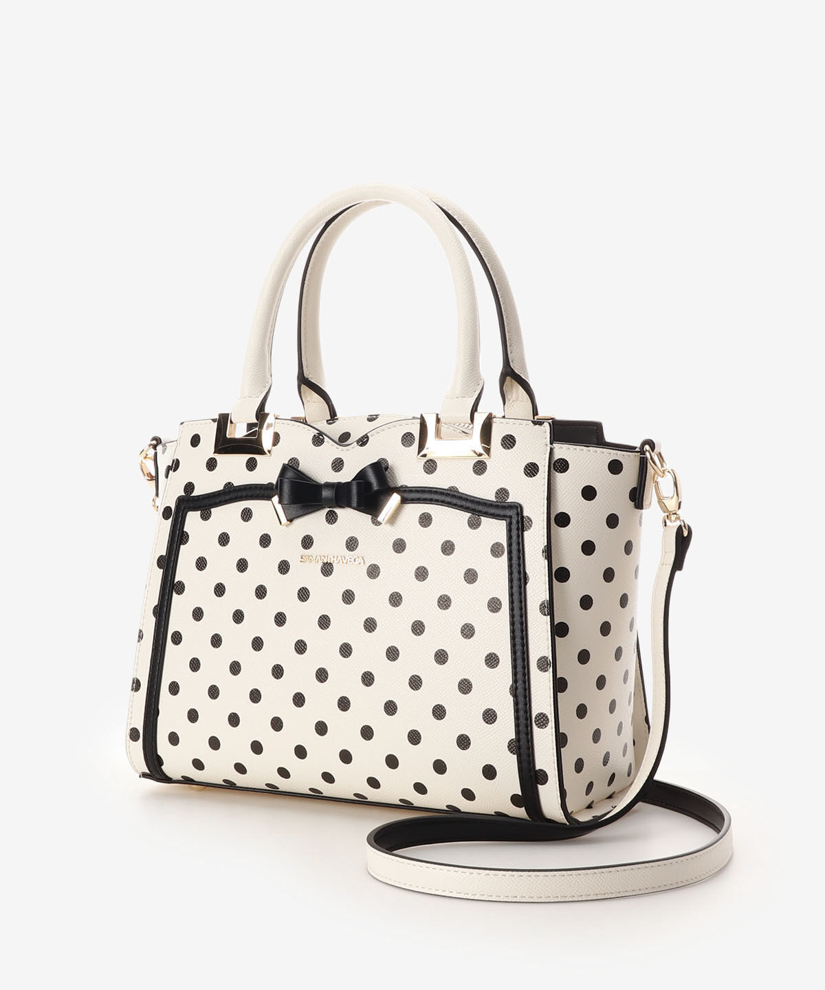 Samantha Vega「ソリッドリボンドットハンドバッグ」|ハンドバッグ|