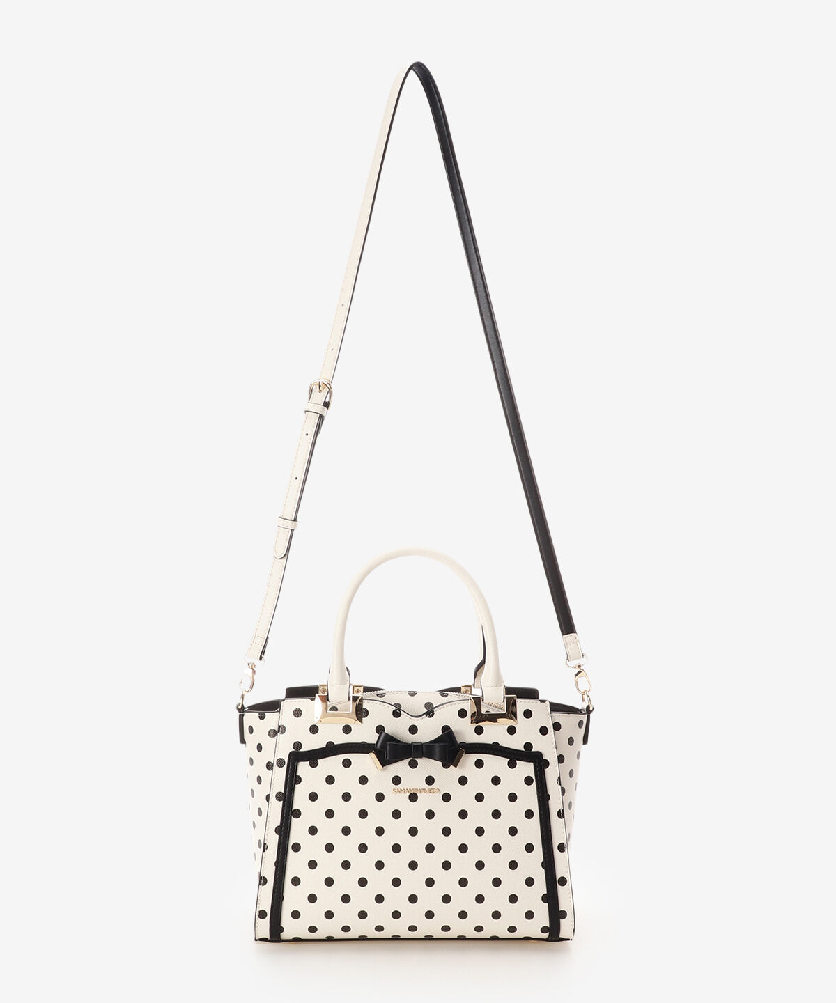 Samantha Vega「ソリッドリボンドットハンドバッグ」|ハンドバッグ|