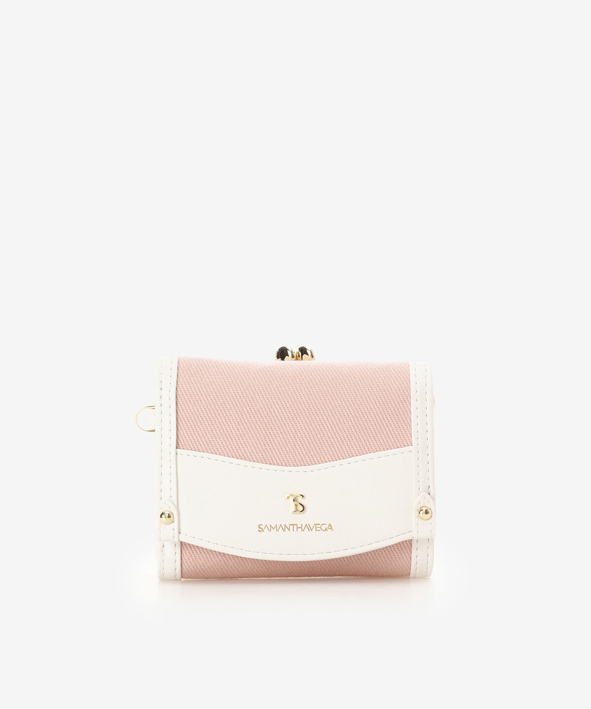 Samantha Vega「バイカラーキャンバス折財布」|財布|ピンク