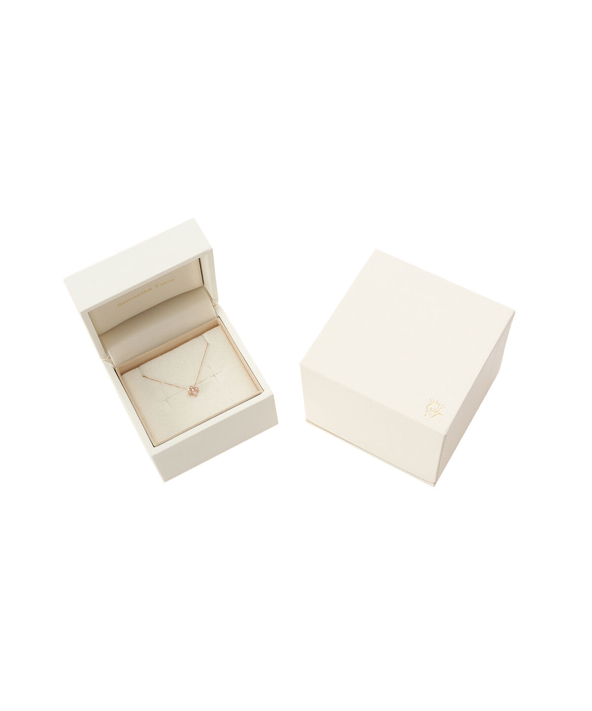 newme by Samantha Thavasa「K10 PG フラワー ダイヤモンドパヴェネックレス」|ネックレス|