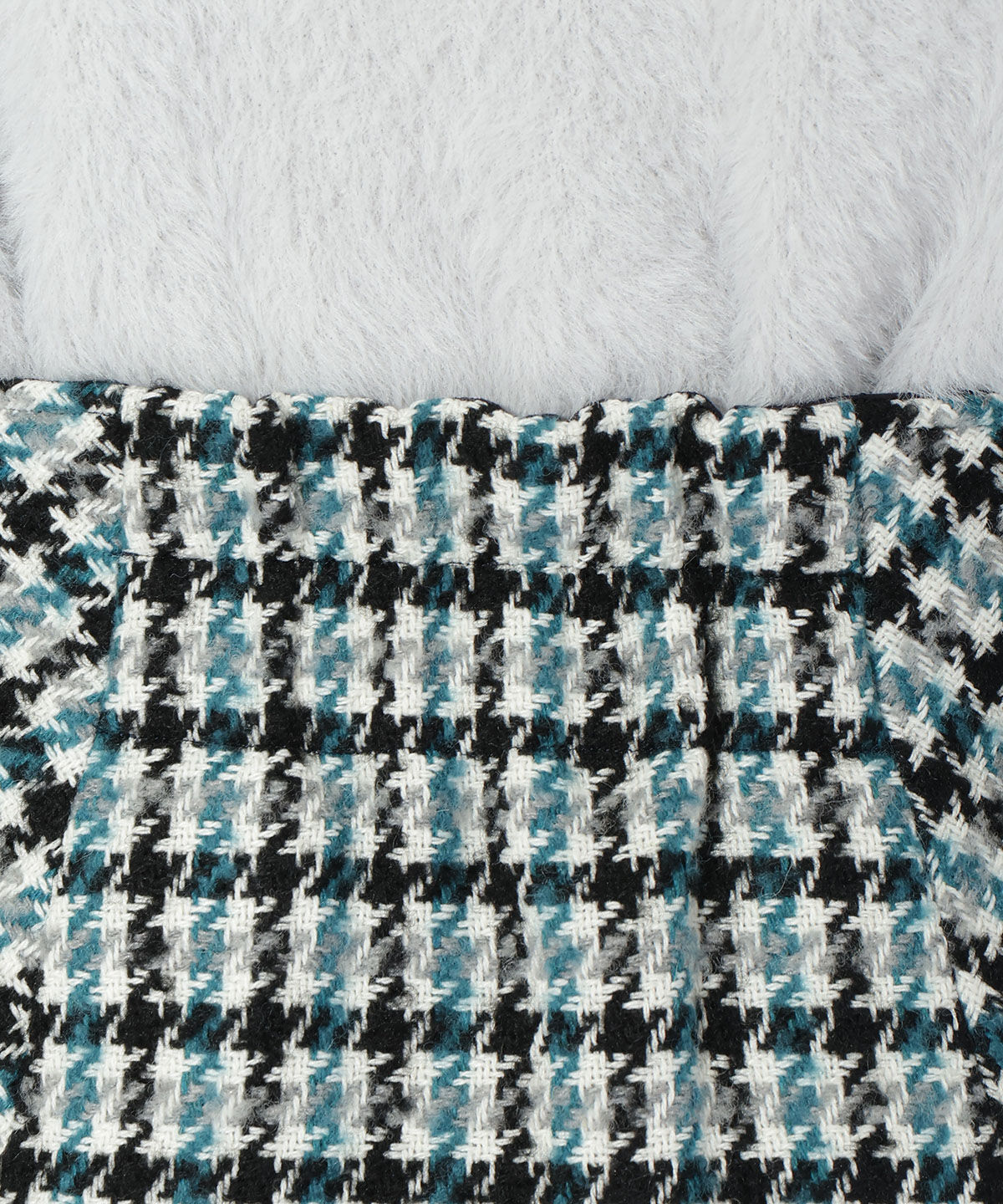 アンドクチュール「カラー千鳥ツイードミニスカート」|台形|