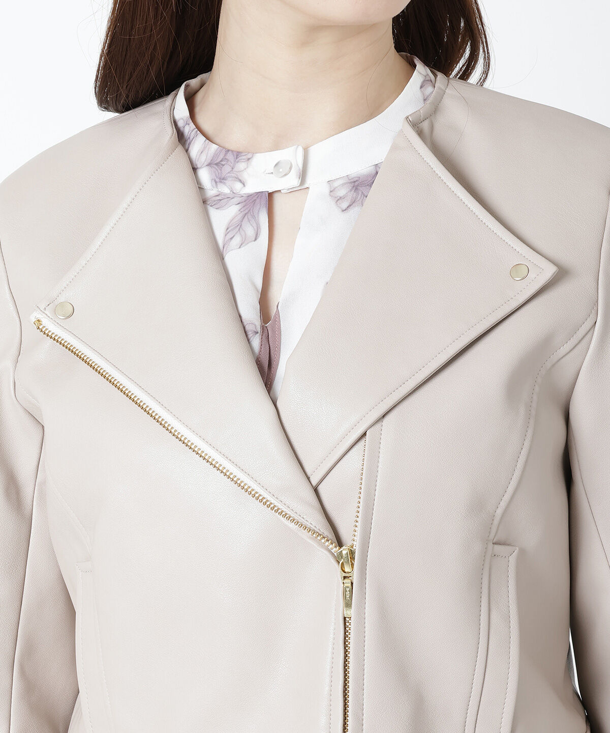 WILLSELECTION「ノーカラーライダースジャケット」|ライダースジャケット|