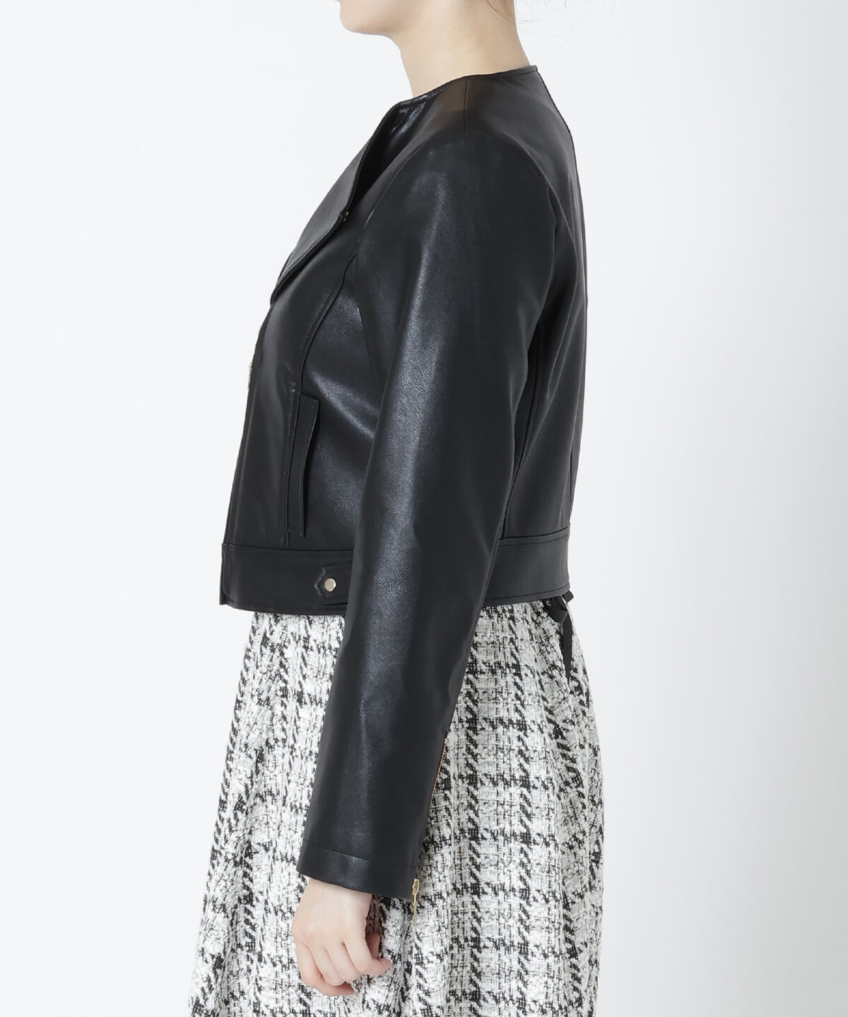 WILLSELECTION「ノーカラーライダースジャケット」|ライダースジャケット|